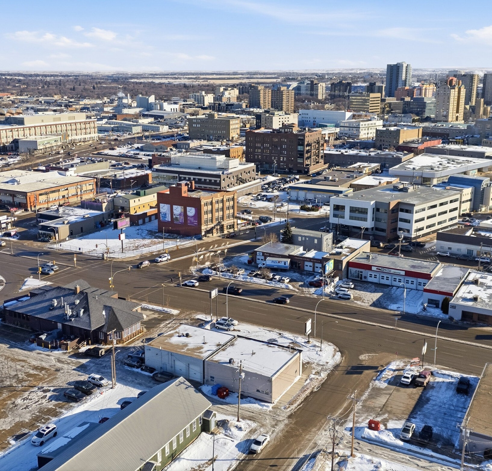 211 Idylwyld Dr N, Saskatoon, SK for sale Aerial- Image 1 of 11