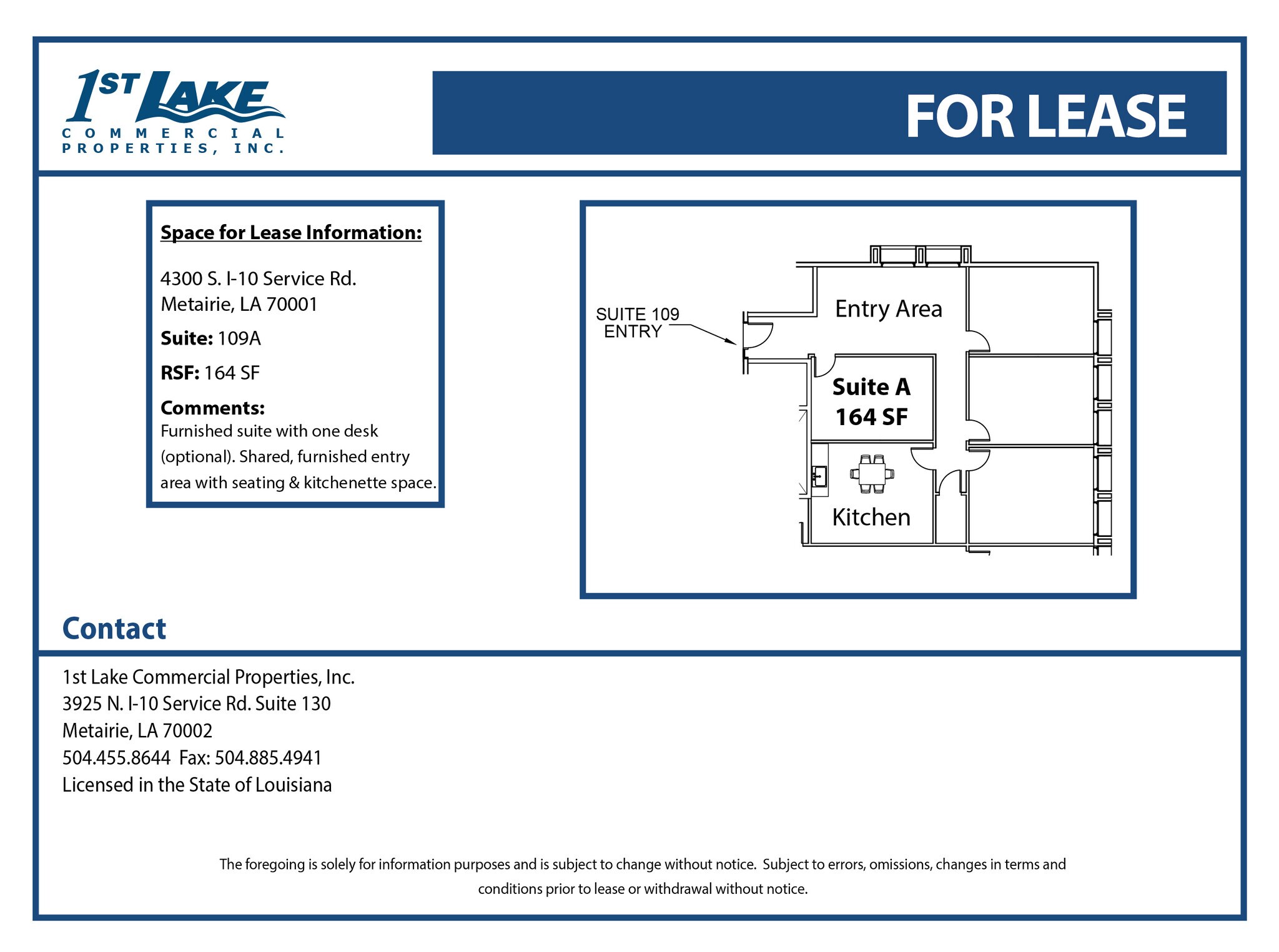 4300 S I-10 Service Rd, Metairie, LA à louer Plan d’étage- Image 1 de 1