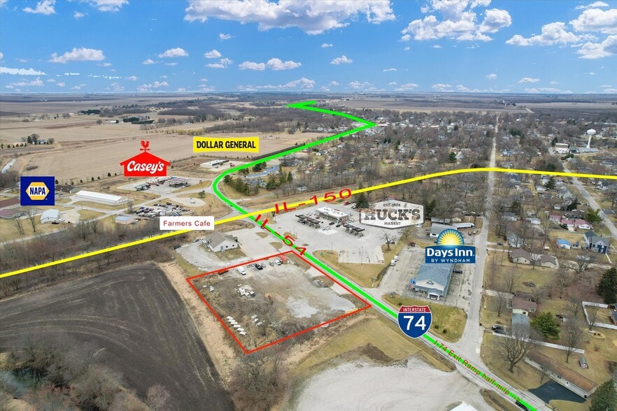 940 Clinton Ave, Farmer City, IL for sale - Aerial - Image 3 of 27