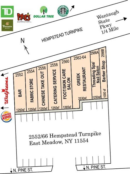 2552-2566 Hempstead Tpke, East Meadow, NY à vendre - Photo du bâtiment - Image 2 de 9