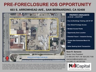 Plus de détails pour 603 S Arrowhead Ave, San Bernardino, CA - Industriel à vendre