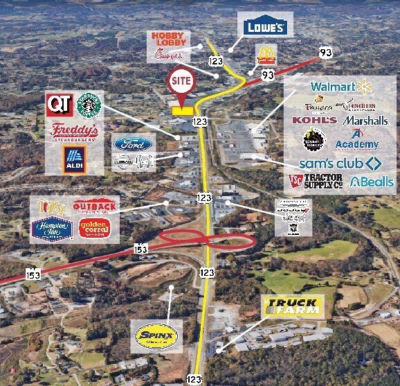 5051 Calhoun Memorial Hwy, Easley, SC for lease - Building Photo - Image 2 of 5