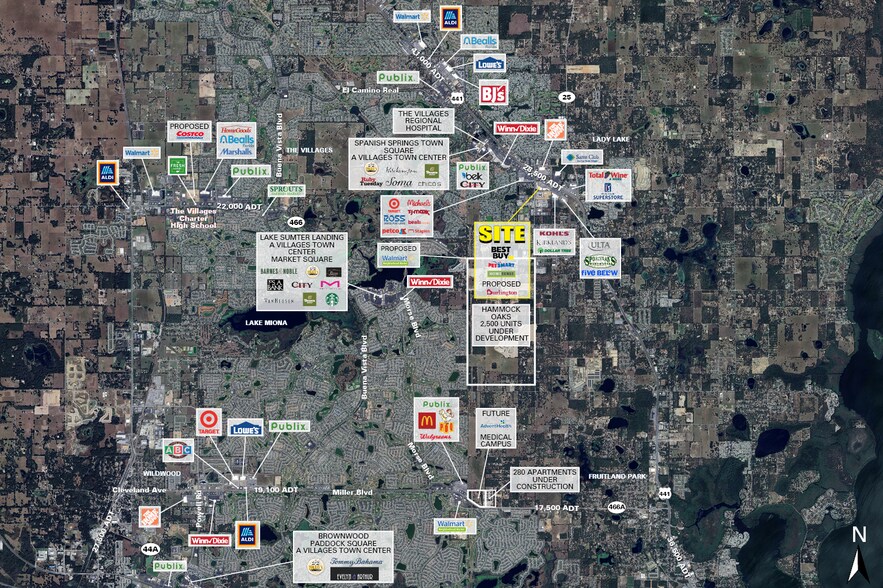 SWC US 441 hwy, Lady Lake, FL for lease - Aerial - Image 2 of 5