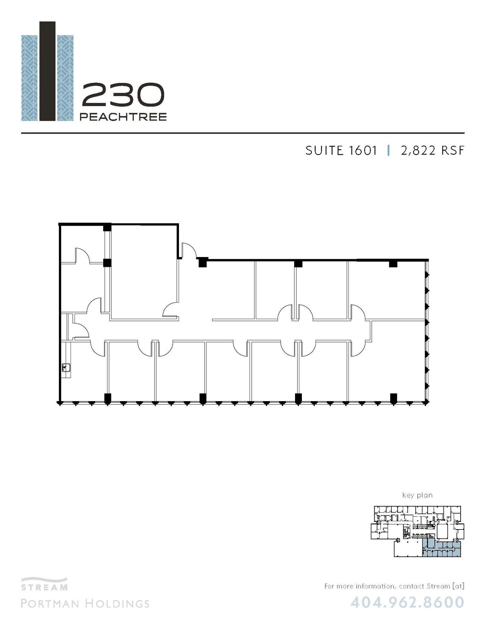 230 Peachtree St NW, Atlanta, GA à louer Plan d’étage- Image 1 de 1