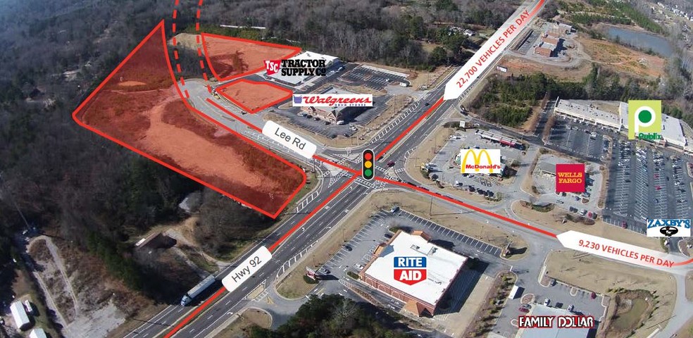 Highway 92 & Lee Road Ext, Douglasville, GA for sale - Building Photo - Image 1 of 1