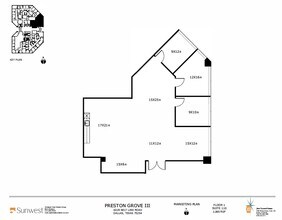 6009 Belt Line Rd, Dallas, TX à louer Plan d  tage- Image 1 de 6