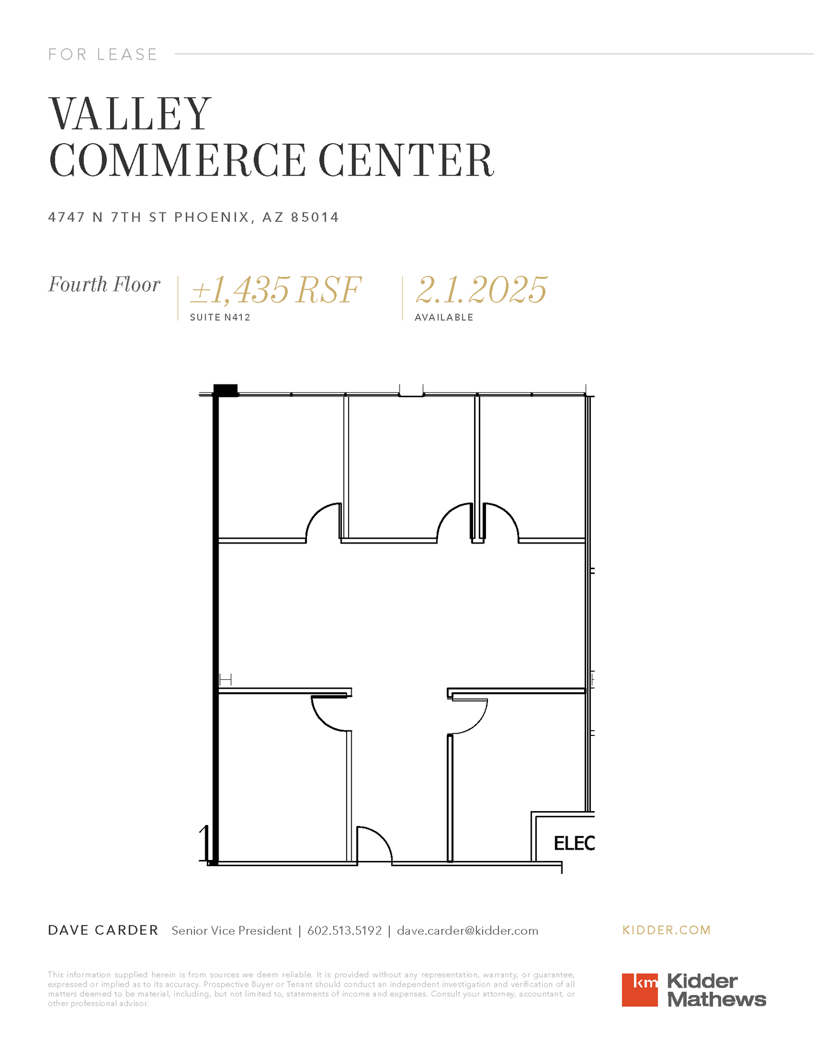 4745 N 7th St, Phoenix, AZ for lease Floor Plan- Image 1 of 1