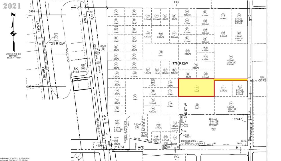 Ave G-12 near Division St, Lancaster, CA à vendre - Plan cadastral - Image 2 de 2