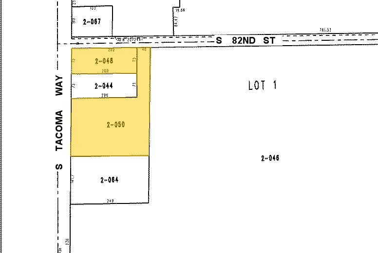 8219 South Tacoma Way, Lakewood, WA à vendre - Plan cadastral - Image 3 de 3