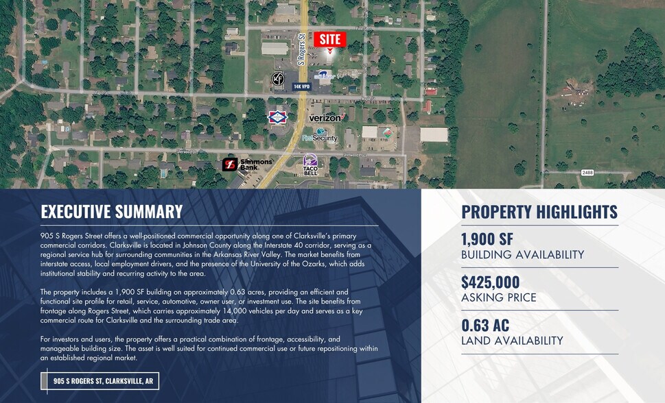 905 S Rogers St, Clarksville, AR à vendre - Photo du bâtiment - Image 3 de 5