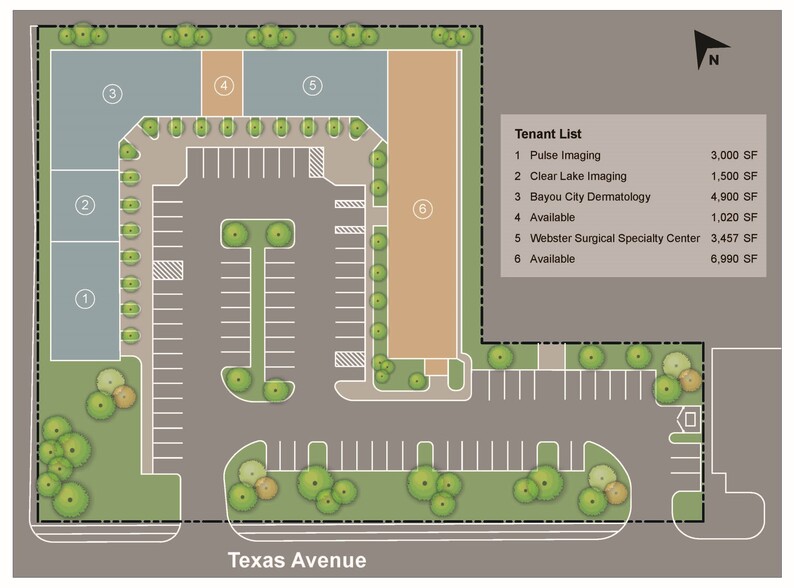 202 N Texas Ave, Webster, TX à louer - Plan de site - Image 2 de 8