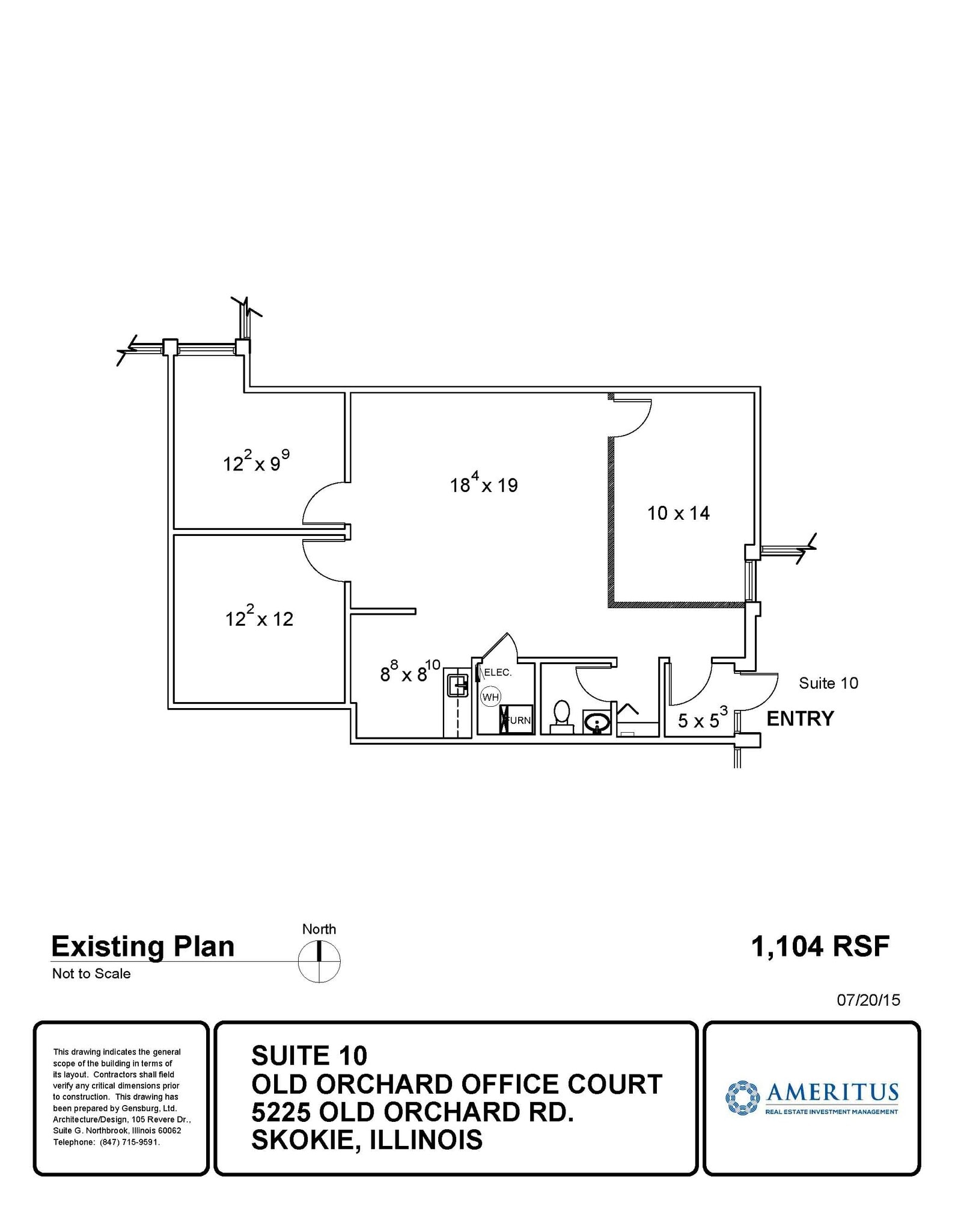 5225 Old Orchard Rd, Skokie, IL à louer Plan d’étage- Image 1 de 1