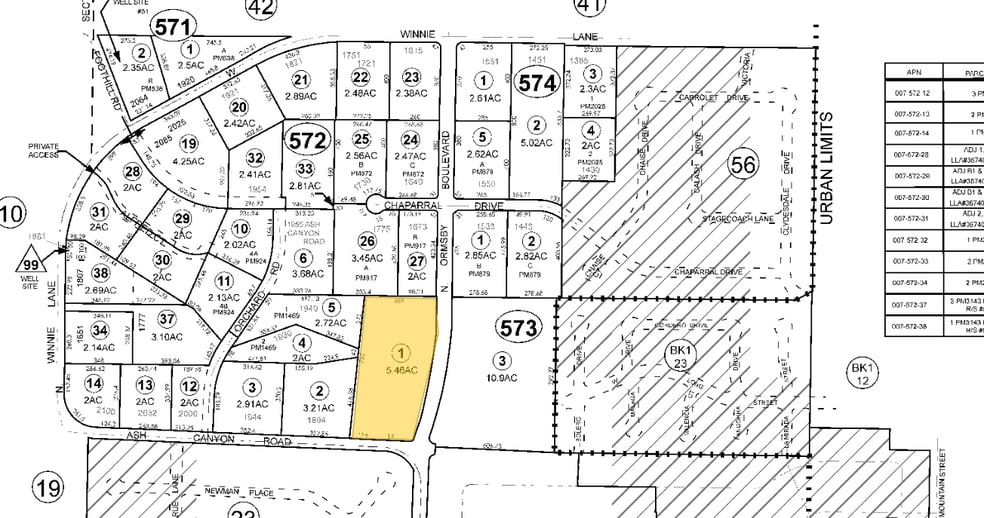 1690 Ash Canyon Rd, Carson City, NV for sale - Plat Map - Image 1 of 1