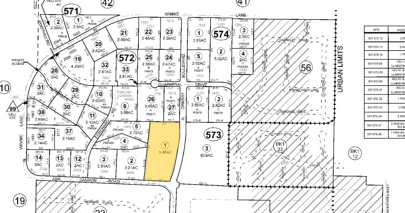 1690 Ash Canyon Rd, Carson City, NV for sale Plat Map- Image 1 of 2