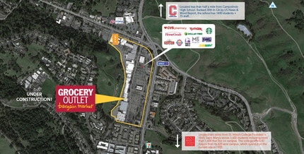 360-580 Park Blvd, Moraga, CA - Aerial  map view