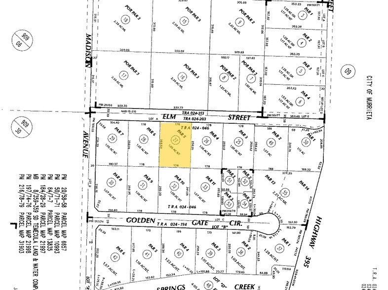 41146 Elm St, Murrieta, CA à louer - Plan cadastral - Image 2 de 6