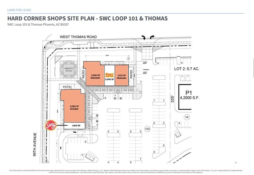 SWC Thomas Rd & Loop 101, Phoenix, AZ à louer - Plan de site - Image 2 de 3