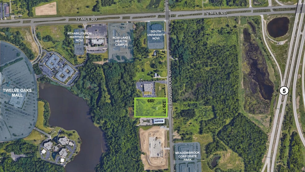 27421 Meadowbrook Rd, Novi, MI for sale - Aerial - Image 1 of 8