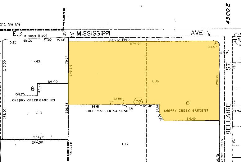 4100 E Mississippi Ave, Glendale, CO for lease - Plat Map - Image 2 of 14