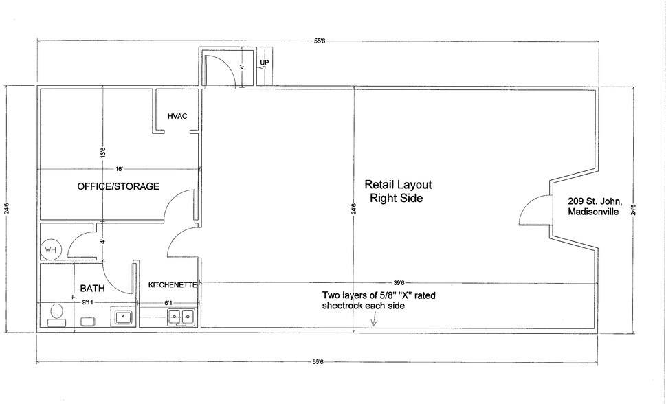 207-209 Saint John St, Madisonville, LA à vendre - Plan d’étage - Image 2 de 3