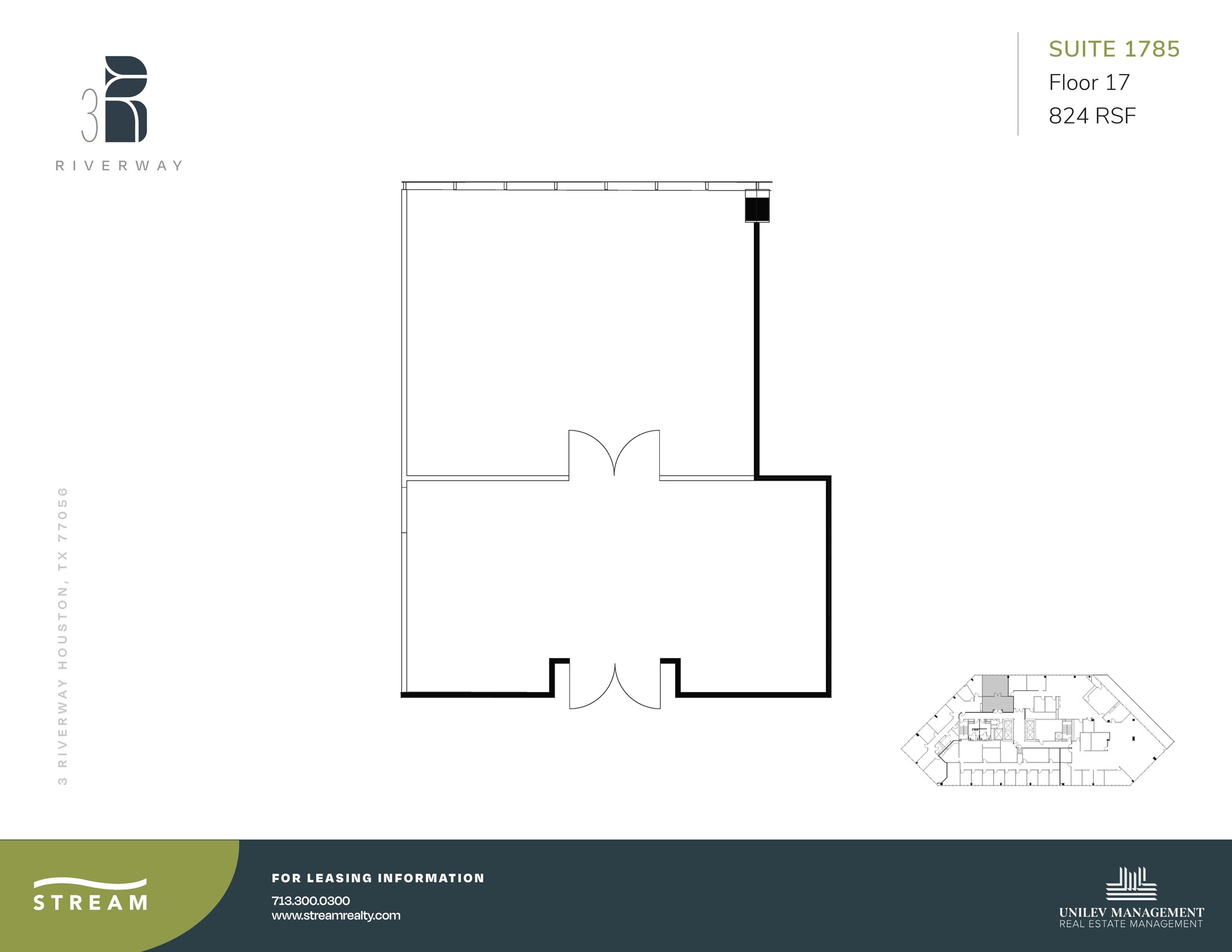 3 Riverway, Houston, TX for lease Floor Plan- Image 1 of 1