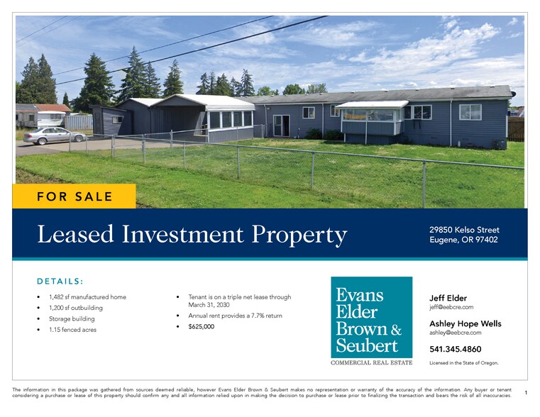 29850 Kelso St, Eugene, OR à vendre - Photo du bâtiment - Image 2 de 7