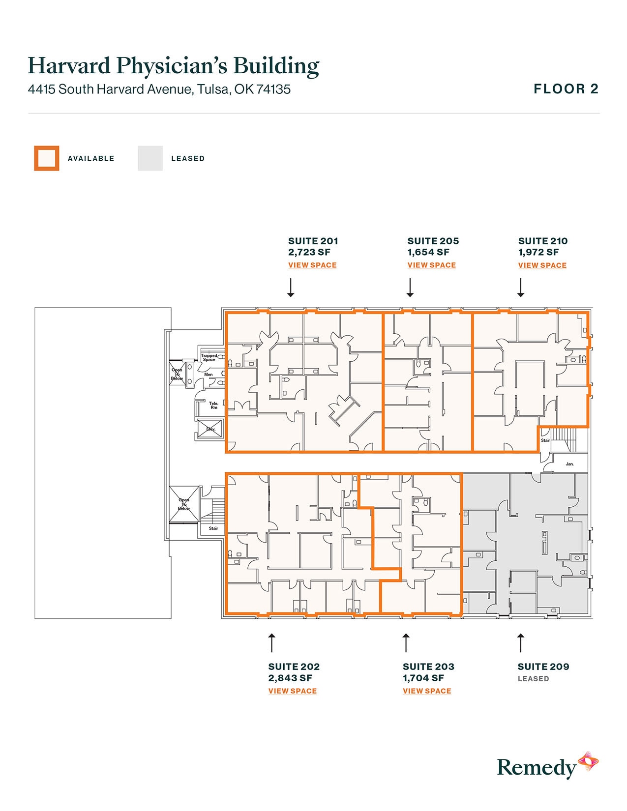 4415 S Harvard Ave, Tulsa, OK à louer Plan d’étage- Image 1 de 1