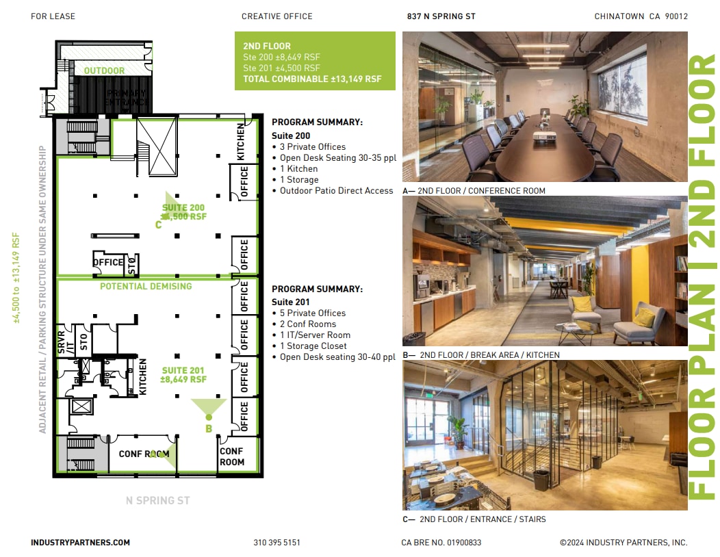 837 N Spring St, Los Angeles, CA à louer Plan d’étage- Image 1 de 1