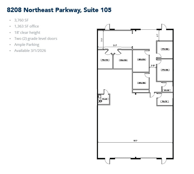 8212 Northeast Pky, North Richland Hills, TX for lease Floor Plan- Image 1 of 1