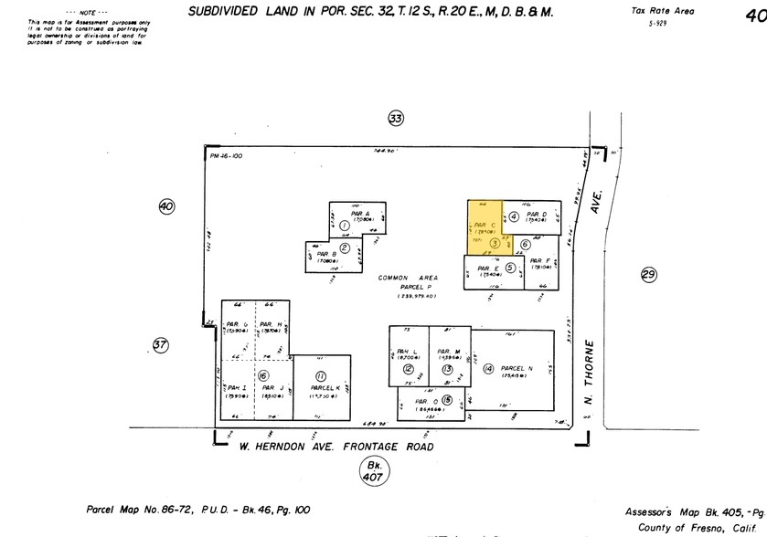 1348 W Herndon Ave, Fresno, CA à vendre - Plan cadastral - Image 3 de 5