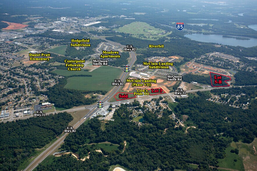 McQueen Smith & Hwy 31, Prattville, AL for sale - Aerial - Image 2 of 4