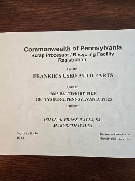 2665 Baltimore Pike, Gettysburg, PA for sale - Building Photo - Image 2 of 4