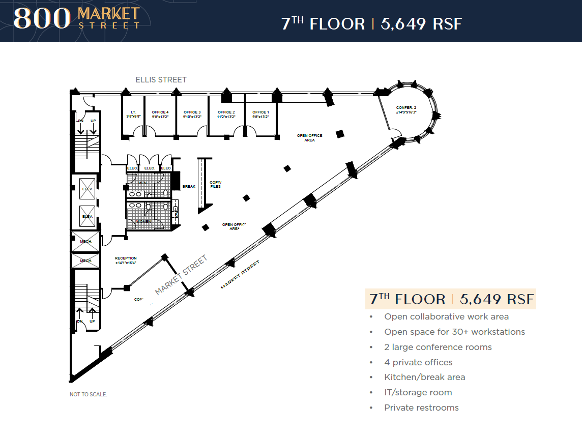 800-830 Market St, San Francisco, CA à louer Plan d’étage- Image 1 de 1