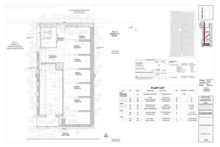 4678 Hallandale Beach blvd, Pembroke Park, FL à vendre - Plan de site - Image 3 de 4