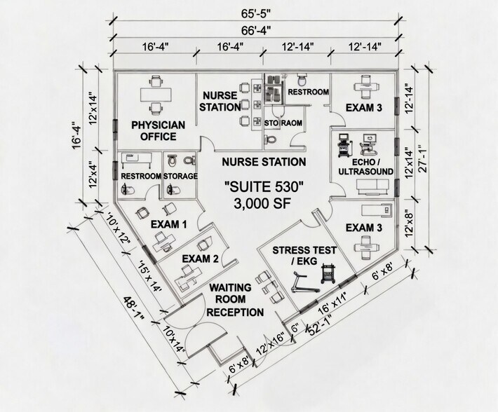6835 Communications Pky, Plano, TX à louer - Plan d’étage - Image 2 de 8