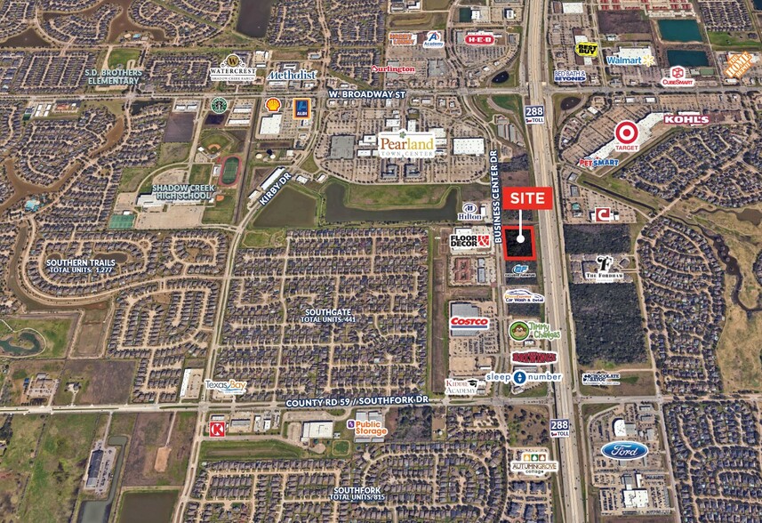 SH288 & Business Center Dr, Pearland, TX à vendre - Aérien - Image 2 de 2