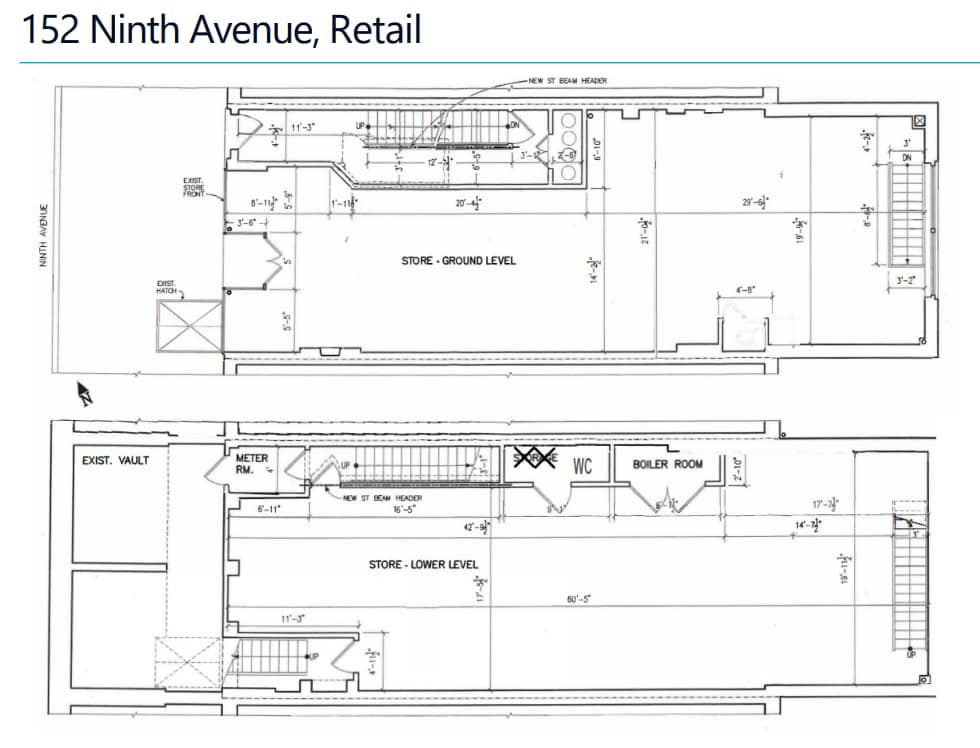 152 Ninth Ave, New York, NY for lease Floor Plan- Image 1 of 1