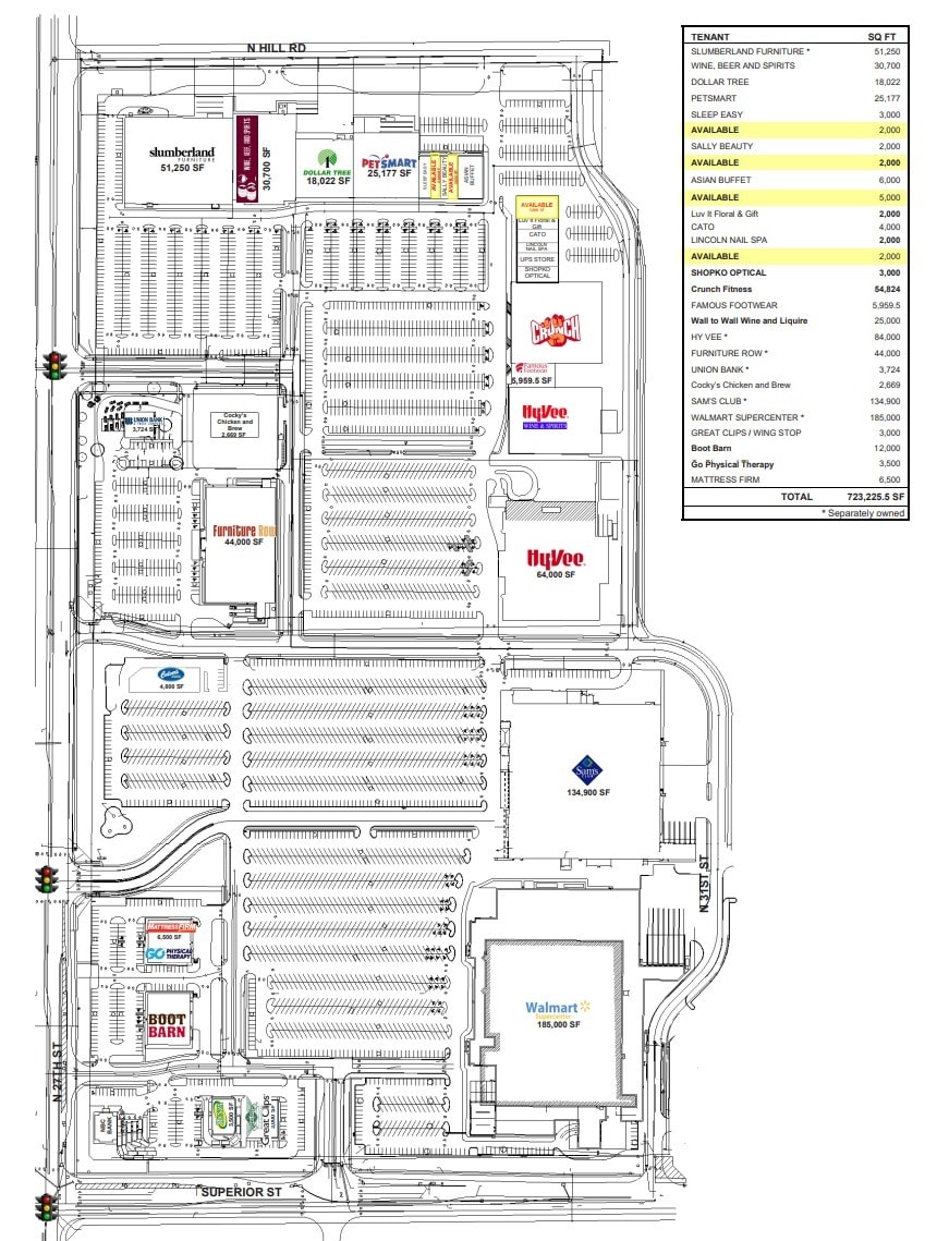 4700-5240 N 27th St, Lincoln, NE à louer Plan de site- Image 1 de 1