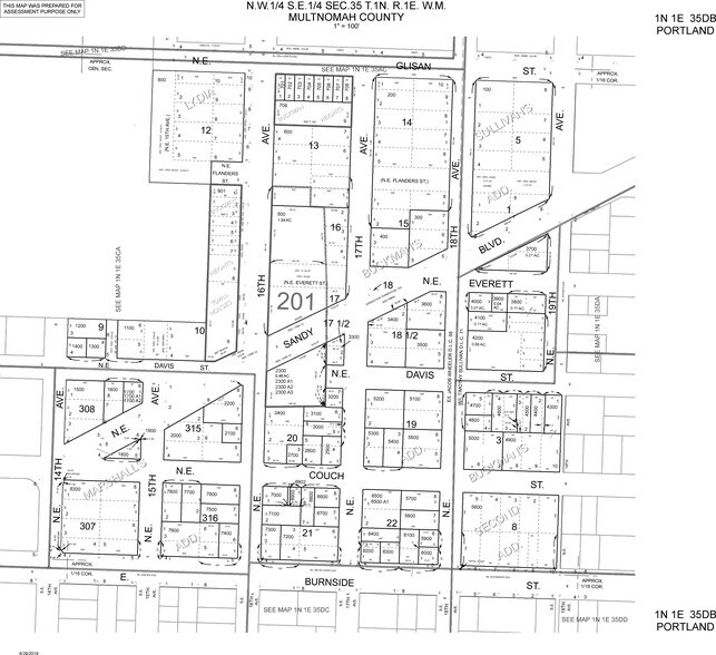 1500 NE Sandy Blvd, Portland, OR à louer - Plan cadastral - Image 3 de 3