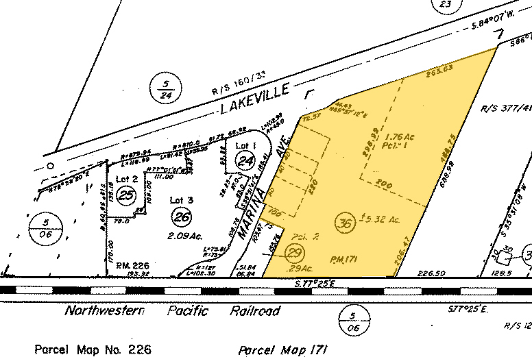 2080-2090 Lakeville Hwy, Petaluma, CA for sale - Plat Map - Image 2 of 5