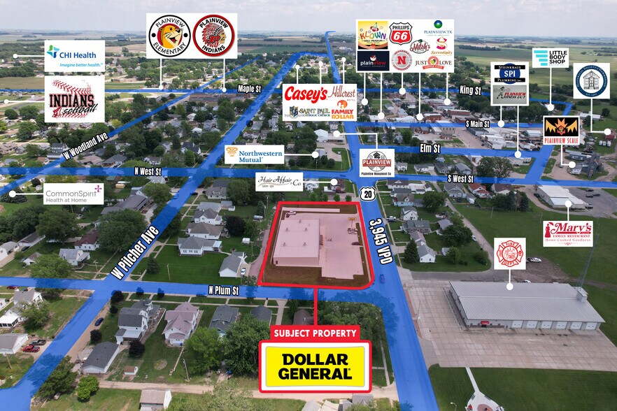 705 Park Ave, Plainview, NE à vendre - Photo du bâtiment - Image 3 de 3