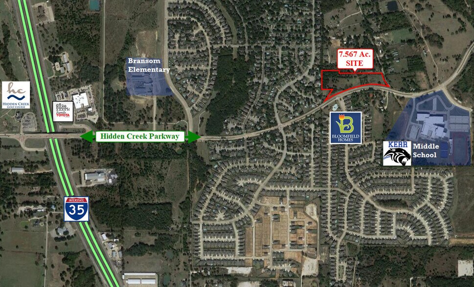 1185 E Hidden Creek Pkwy, Burleson, TX à vendre - Aérien - Image 2 de 3