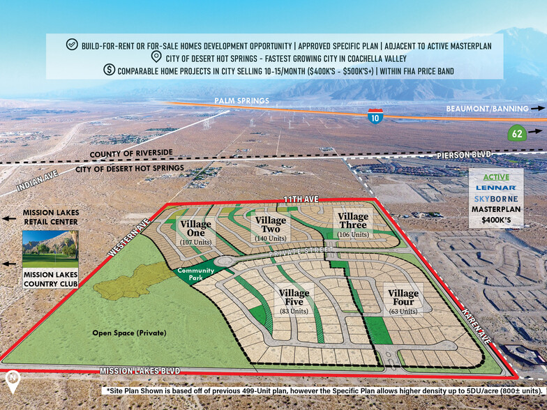 Mission Lakes, Desert Hot Springs, CA for sale - Aerial - Image 2 of 4