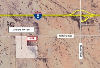 SEC Burris Rd & Hanna Rd, Casa Grande, AZ - AÉRIEN Vue de la carte - Image1
