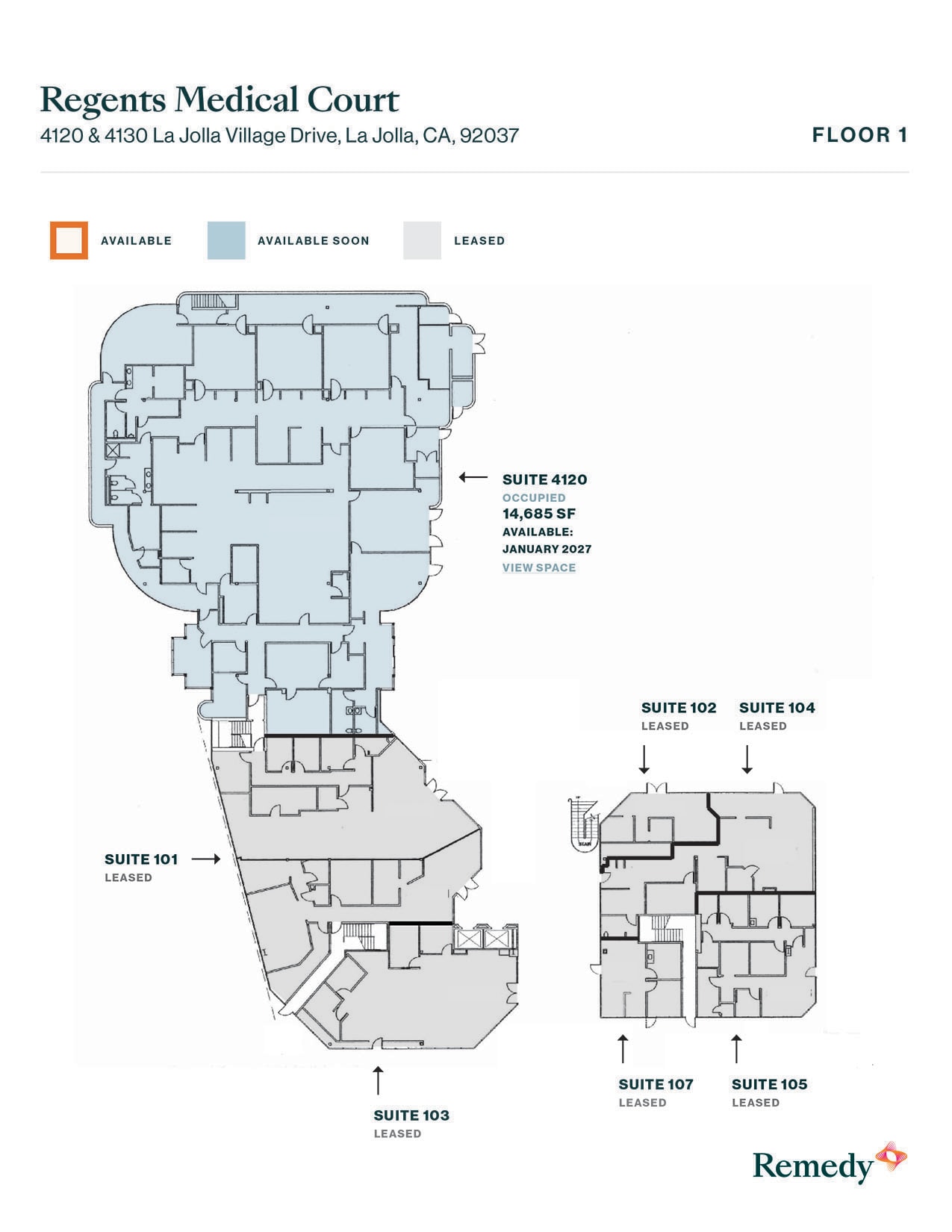 4120-4130 La Jolla Village Dr, La Jolla, CA for lease Floor Plan- Image 1 of 1