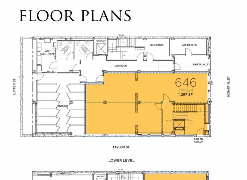 693 Sutter St, San Francisco, CA for lease - Floor Plan - Image 3 of 4