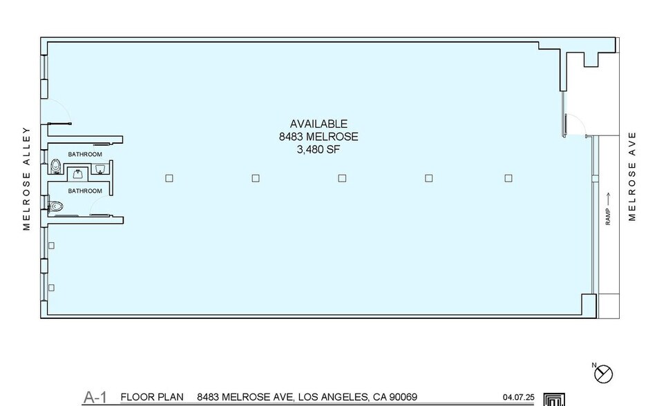 8483 Melrose Ave, West Hollywood, CA à louer - Plan d’étage - Image 3 de 9