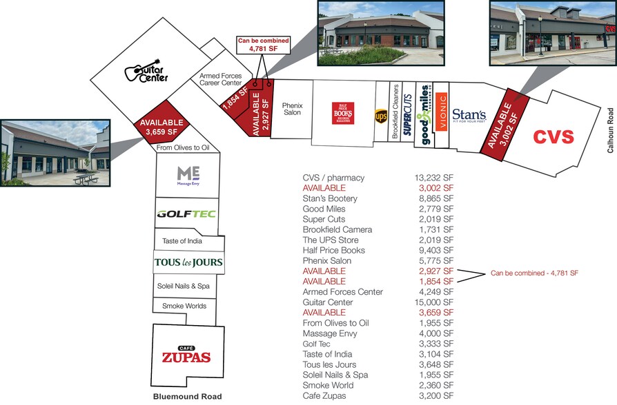 17105-17165 W Bluemound Rd, Brookfield, WI à louer - Photo du bâtiment - Image 2 de 10