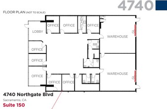 4700 Northgate Blvd, Sacramento, CA à louer Plan d’étage- Image 1 de 1