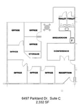 6497 Parkland Dr, Sarasota, FL à louer Plan d’étage- Image 1 de 1